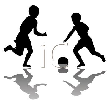 350x350 Royalty Free Clipart Image Kids Playing Soccer