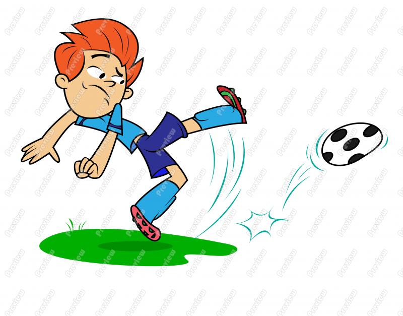 800x627 Boy Child Playing Soccer Clip Art