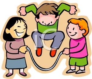 300x258 Kids Playing With A Jump Rope On Playground Clip Art