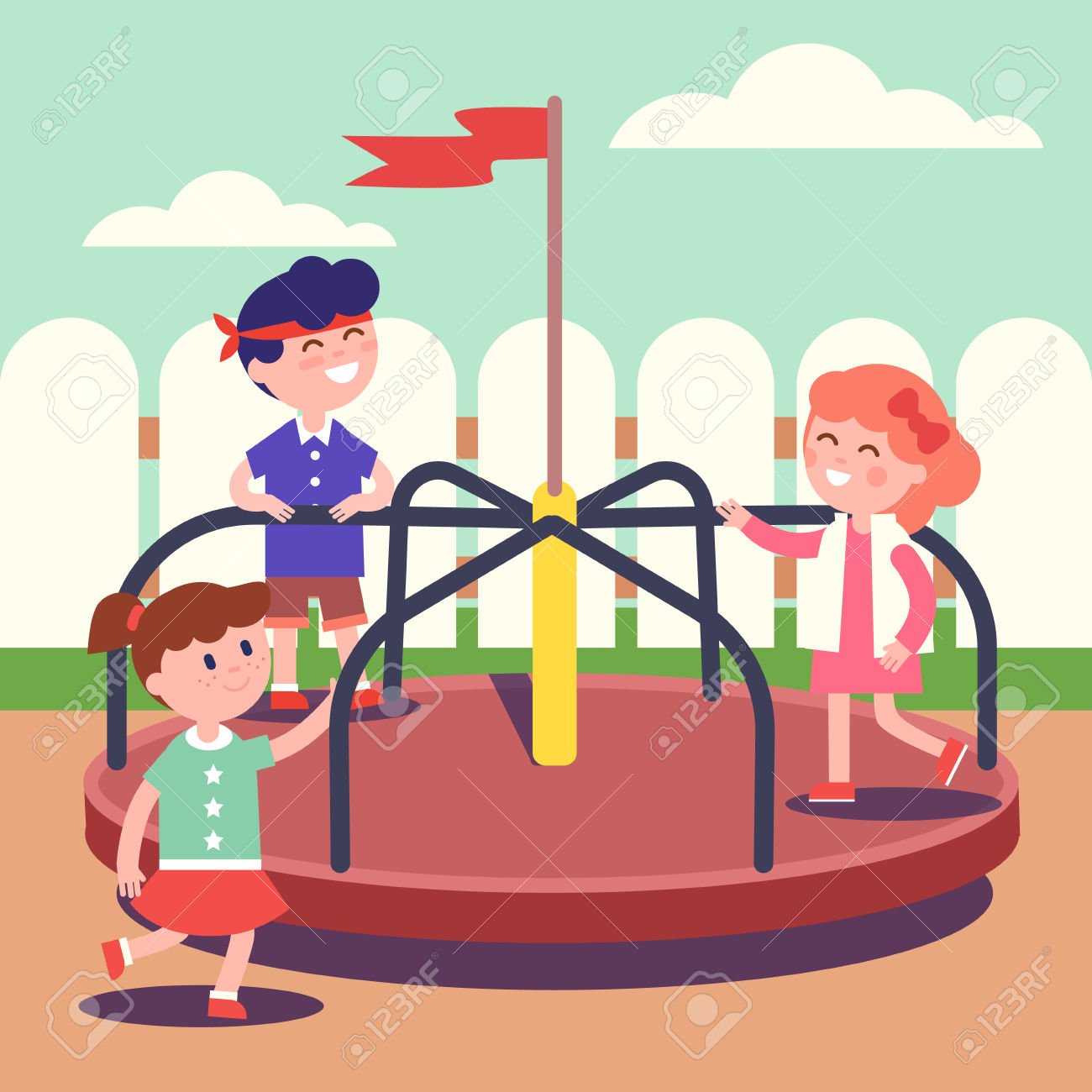 1300x1300 Playground Clipart Carousel