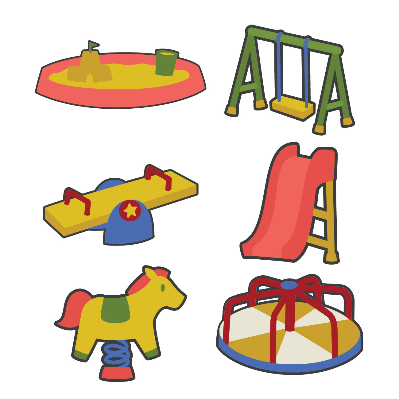 1300x1300 Playground Equipment Digital Set
