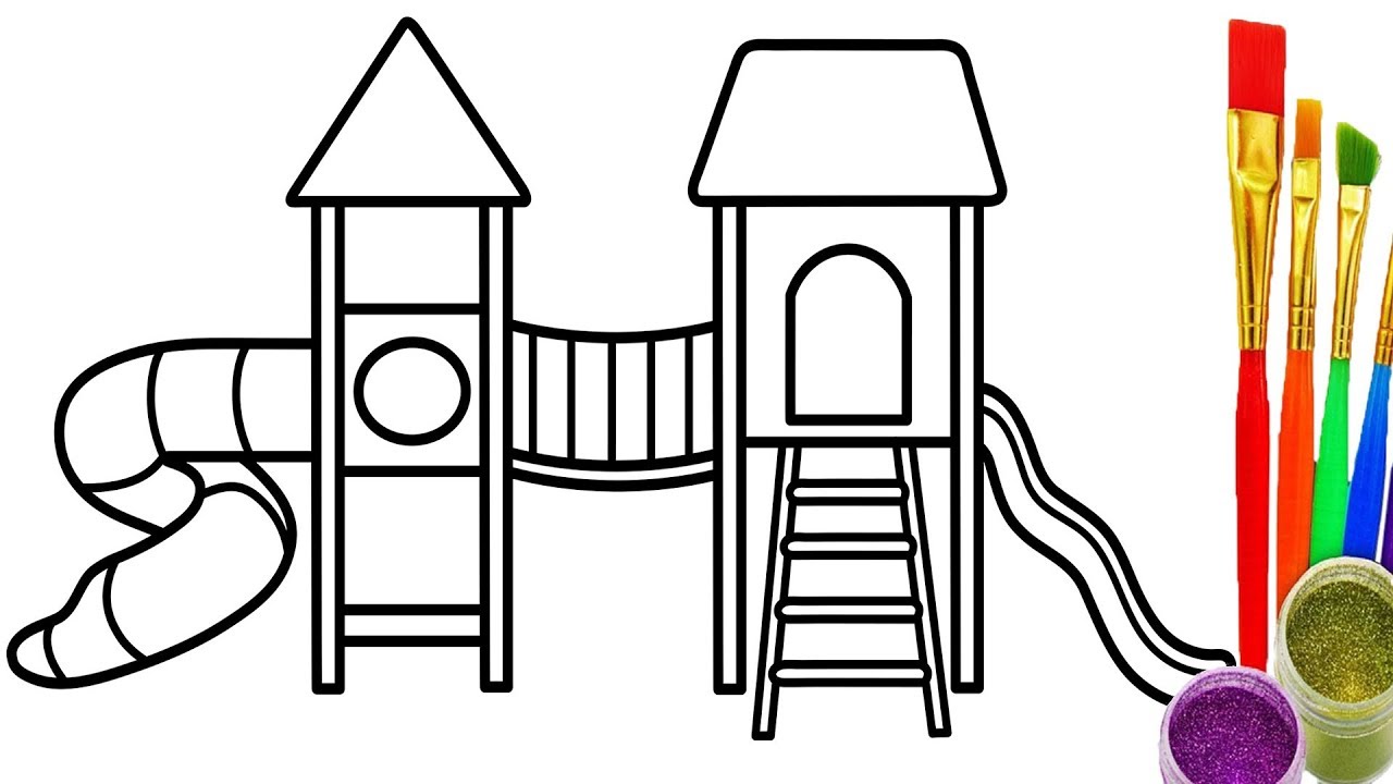 1280x720 Drawing Playground Kids How To Draw And Coloring Pages