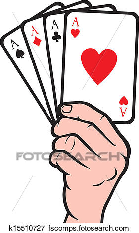 281x470 Clip Art Of Hand Holding Playing Card K15510727