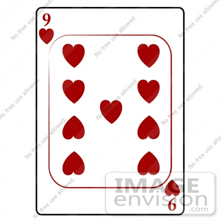 450x450 9 Of Hearts Playing Card Clipart