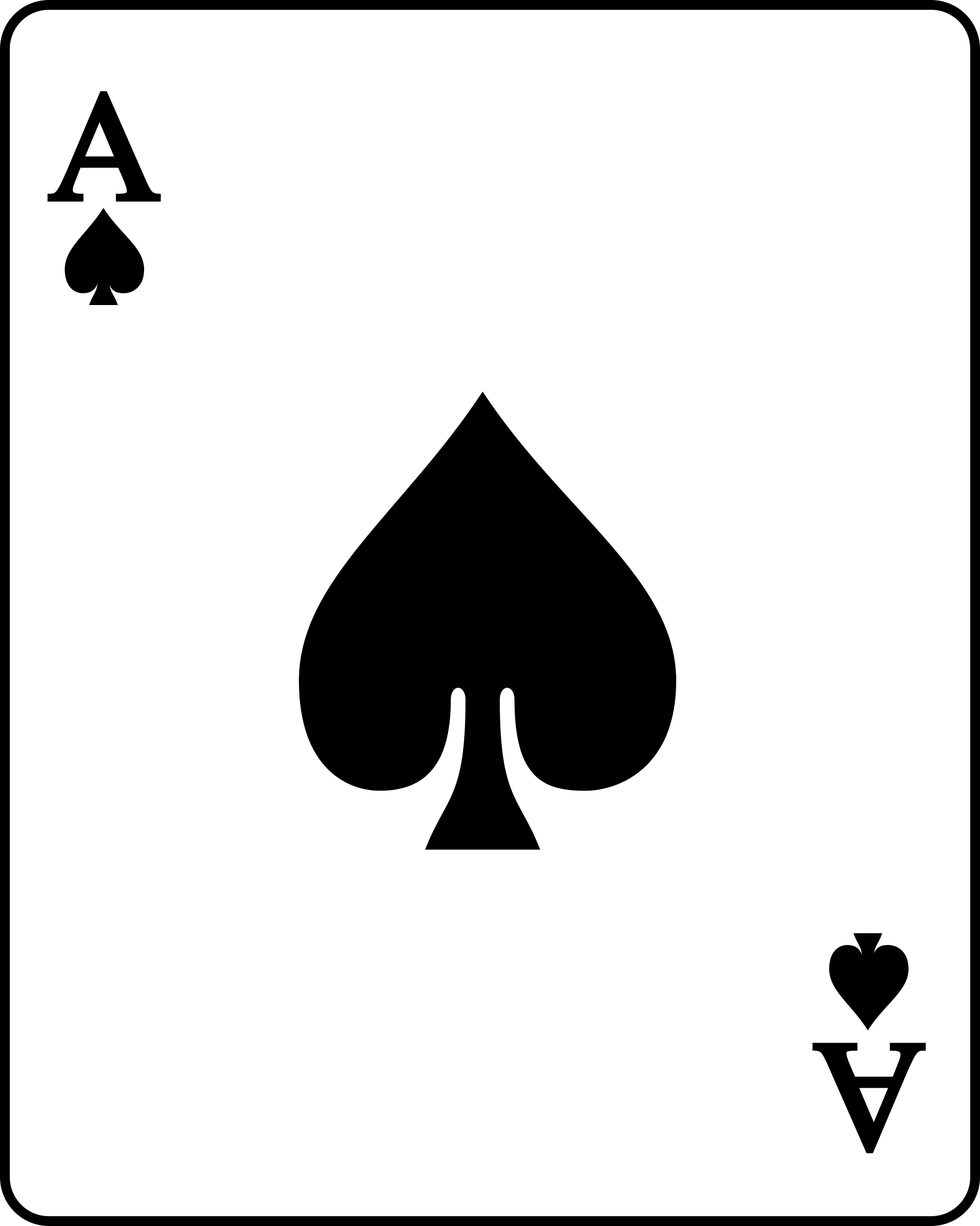 2000x2500 Fileplaying Card Spade A.svg