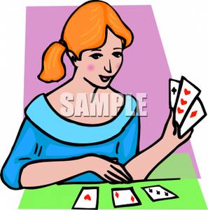 297x300 Art Image A Girl Playing Cards
