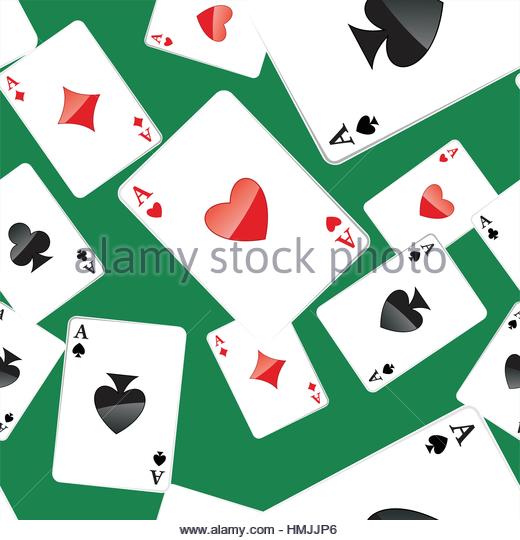 520x540 Seamless Pattern Aces Playing Cards Stock Photos Amp Seamless