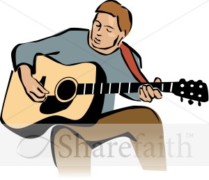 300x259 Guitar Clipart Guitar Playing