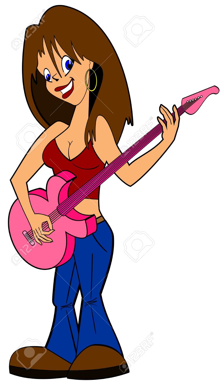 751x1300 Guitar Clipart Rock Guitarist