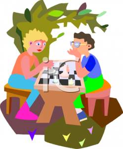 249x300 People Playing A Game Of Chess Outside Clip Art Image