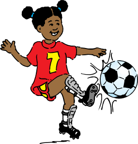 285x297 Girl Playing Soccer Clip Art