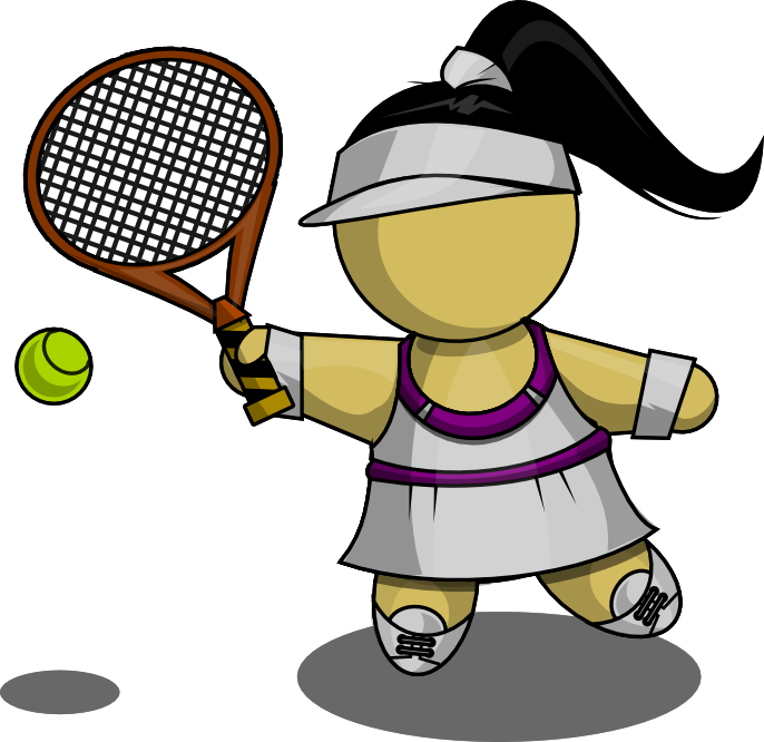 686x666 Free Girl Tennis Clipart Image