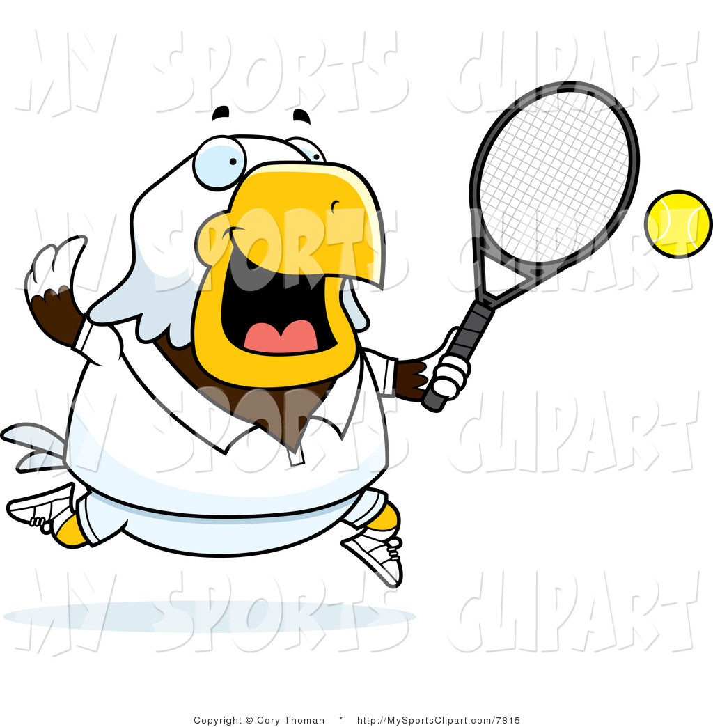 1024x1044 Sports Clip Art Of A Bald Eagle Playing Tennis In White By Cory