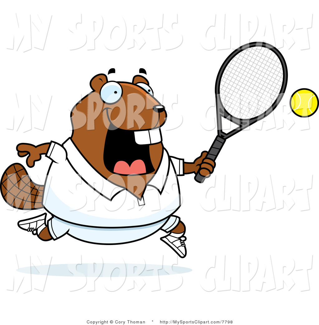 1024x1044 Sports Clip Art Of A Beaver Playing Tennis By Cory Thoman