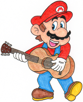 289x357 Mario Playing The Guitar By Nintendomaximus