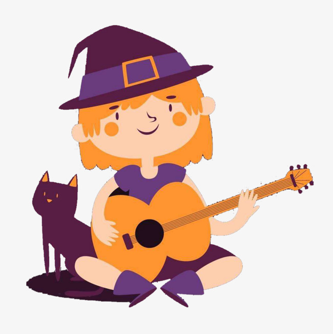 650x651 The Witch Who Plays The Guitar, Play The Guitar, Little Witches