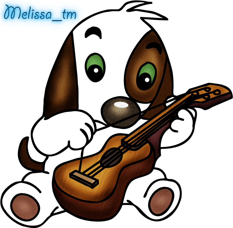 800x785 Cute Dog Playing The Guitar Png By Melissa Tm