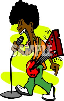 221x350 Black Guy With An Afro Singing And Playing The Guitar