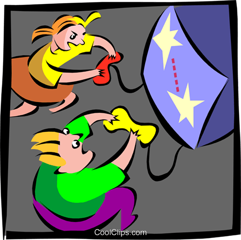 480x477 Kids Playing Video Game Royalty Free Vector Clip Art Illustration