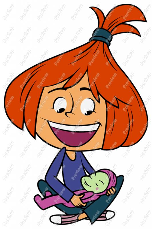 532x800 Girl Child Playing With Toy Clip Art