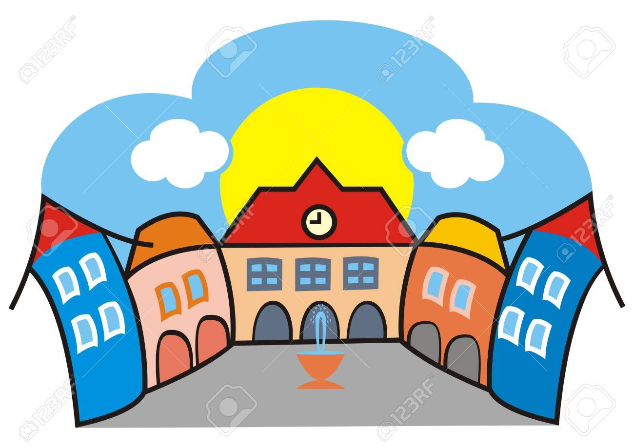 1300x919 Plaza Royalty Free Cliparts, Vectors, And Stock Illustration