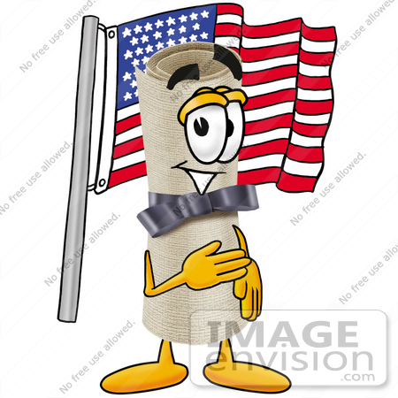 450x450 Clip Art Graphic Of A Rolled Diploma Certificate Cartoon Character