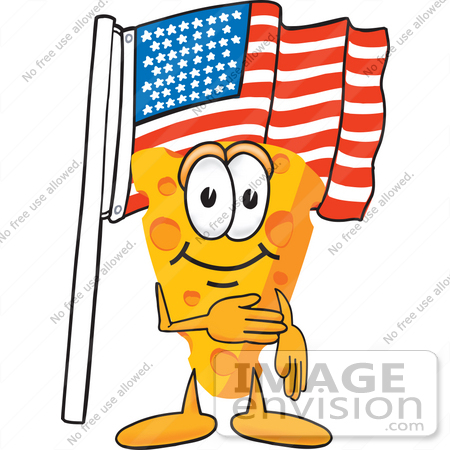 450x450 Clip Art Graphic Of A Swiss Cheese Wedge Mascot Character Pledging