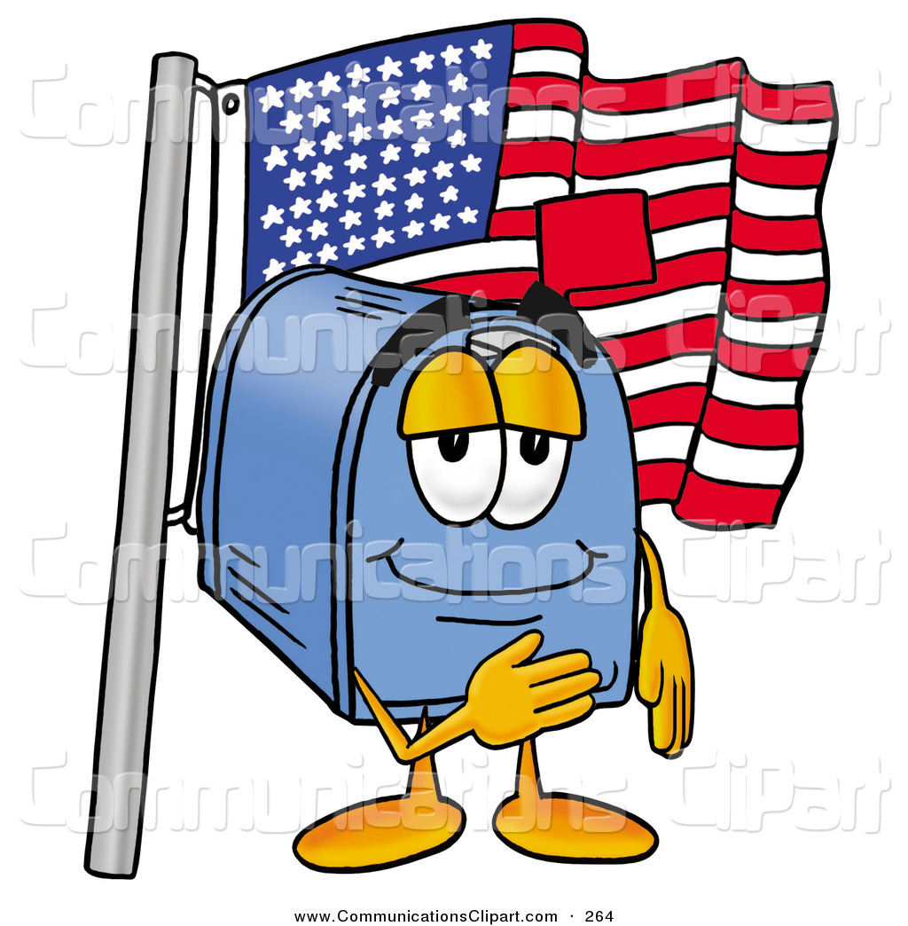 1024x1044 Communication Clipart Of A Happy Blue Postal Mailbox Cartoon
