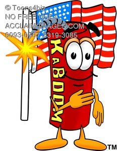 232x300 Patrioticons4biz Cartoon Firecracker Pledging His Allegiance