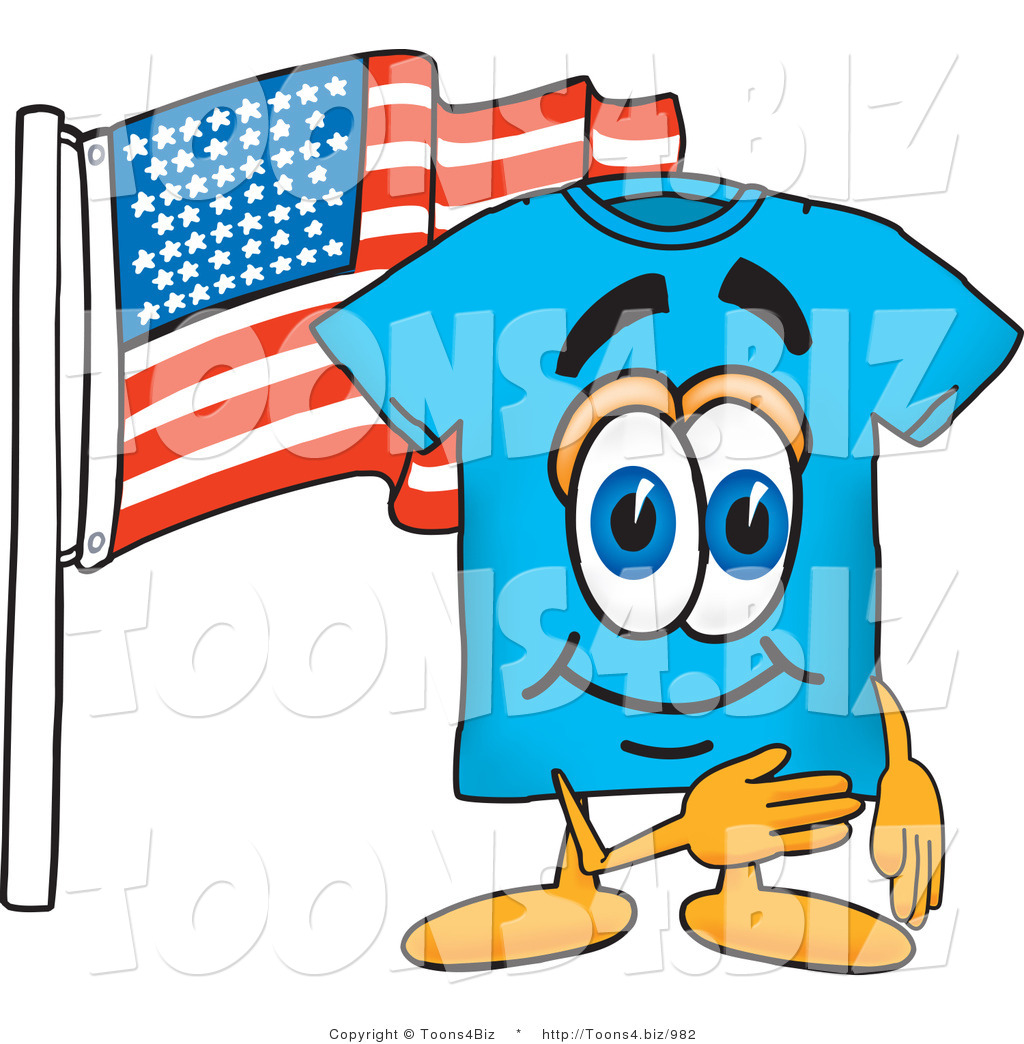 1024x1044 Vector Illustration Of A Cartoon T Shirt Mascot Pledging