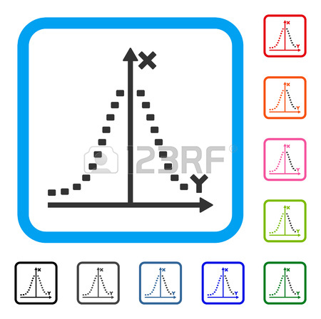 450x448 Dotted Gauss Plot Icon. Royalty Free Cliparts, Vectors, And Stock