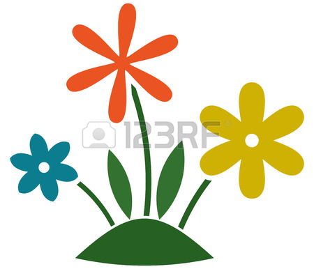450x386 Flowers Bunch In Vase Vector Illustration Isolated Royalty Free