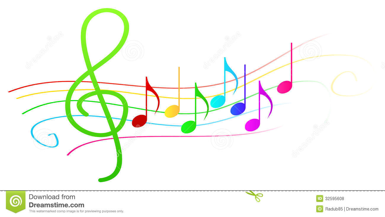 1300x733 Colorful Music Staff Clipart