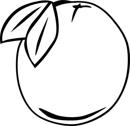 425x413 Colorable Peach Line Art Free Clip Image Clipart