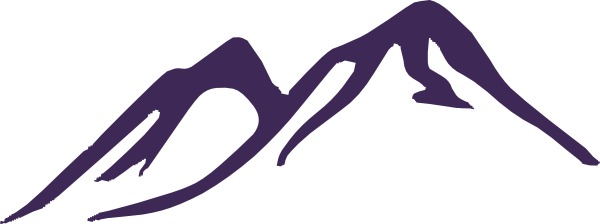 600x224 Mountain Clipart Black And White