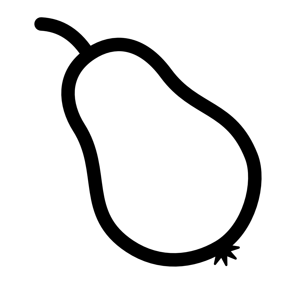 1111x1111 Pineapple Clipart Black And White Clipart Panda