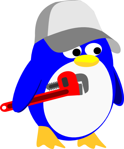 498x597 Penguin Plumber Clip Art