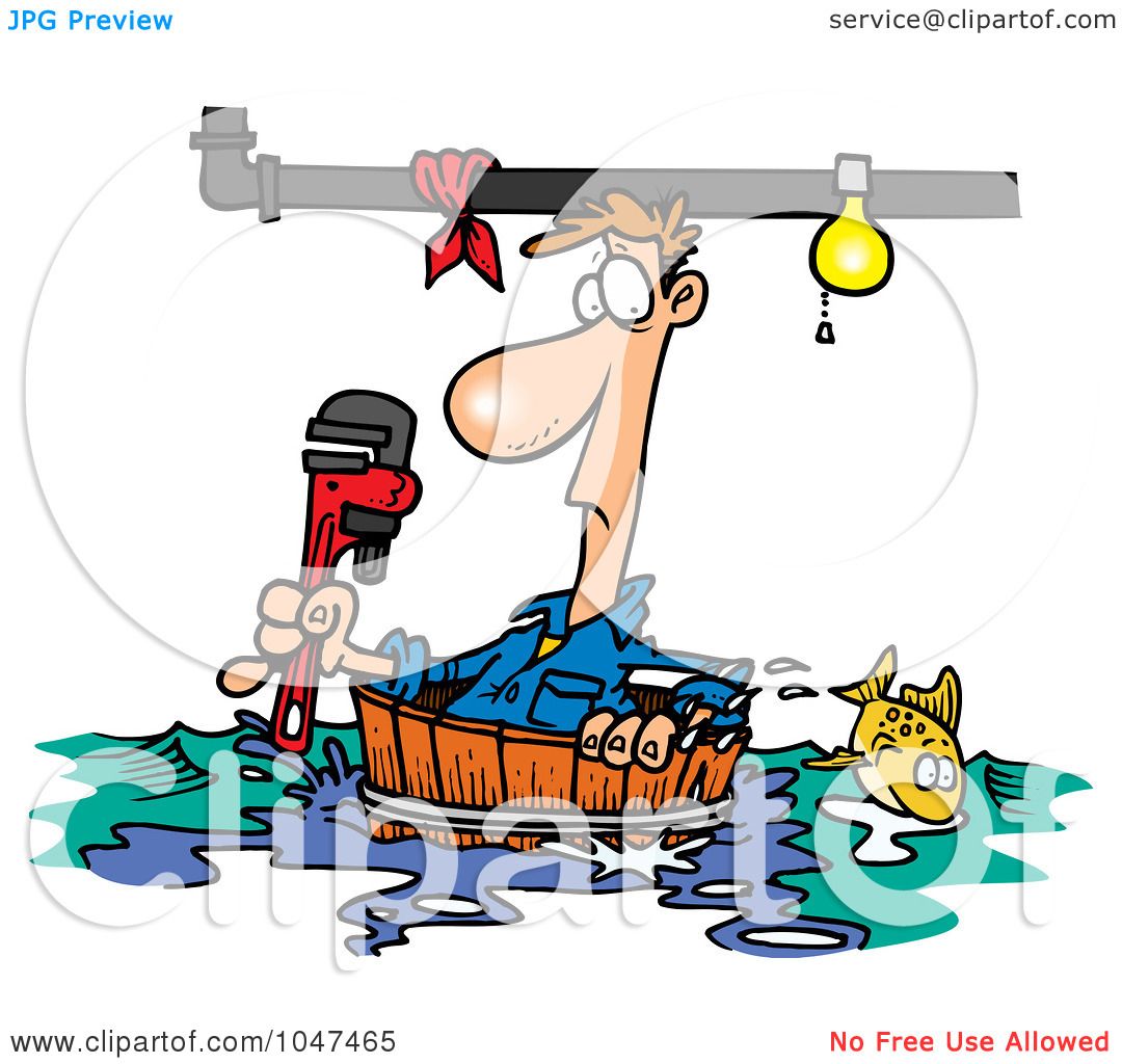 1080x1024 Royalty Free (Rf) Clip Art Illustration Of A Cartoon Plumber