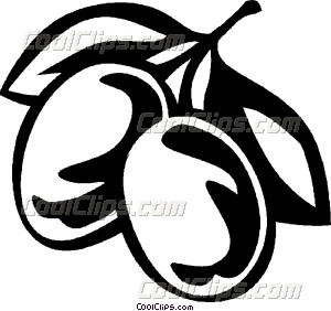 300x282 Plums Vector Clip Art