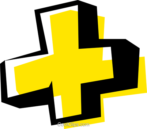 480x421 Plus Sign Royalty Free Vector Clip Art Illustration Text0563