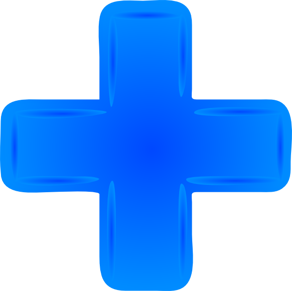 600x598 Blue Plus Clip Art