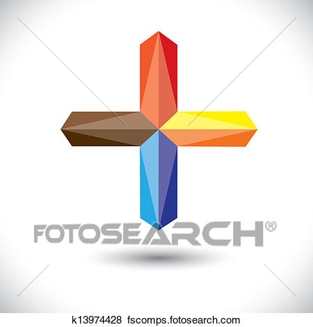 450x470 Clip Art Of Abstract Creative Plus Icon(Positive Sign) Vector