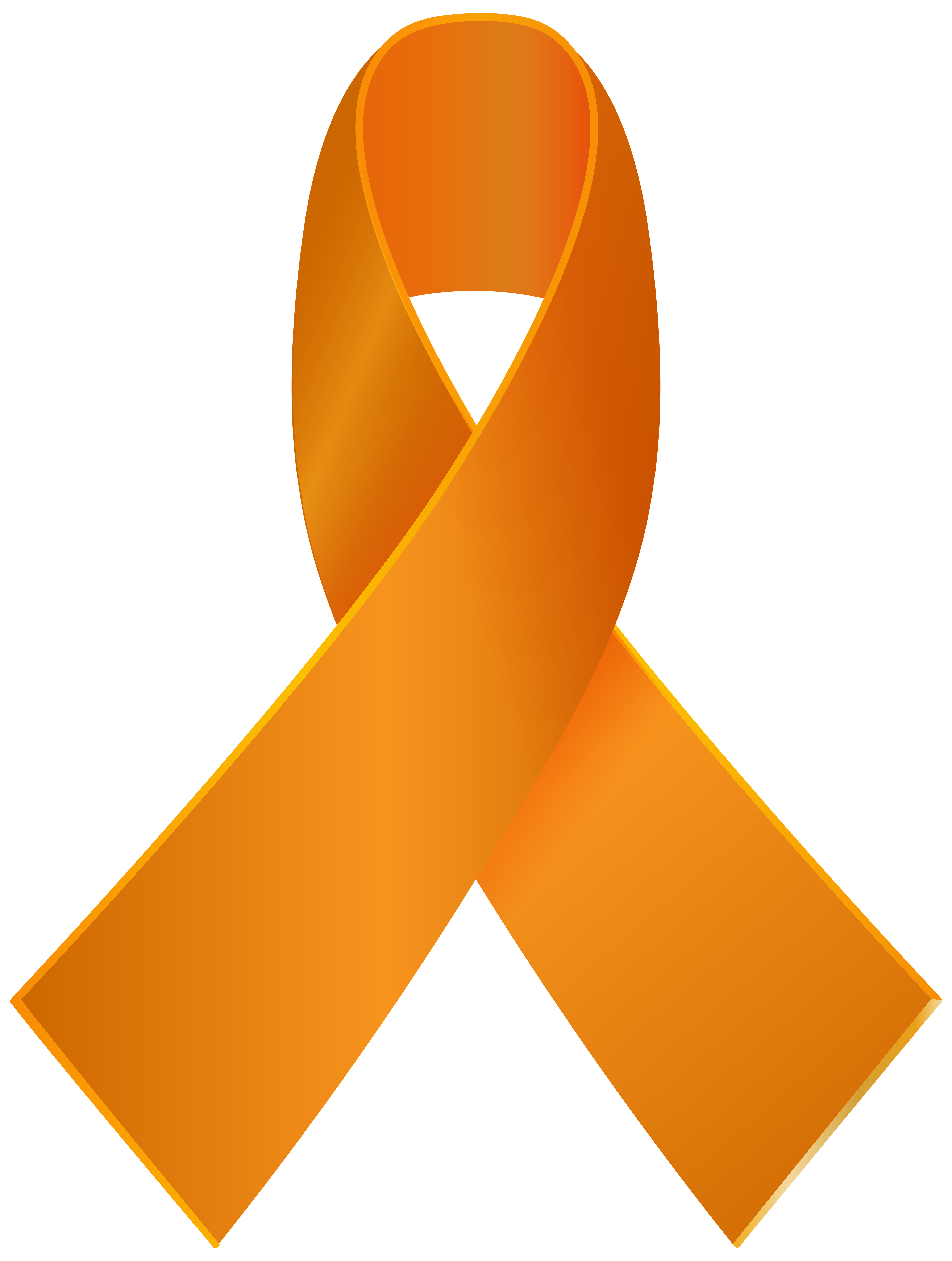 4531x6000 Orange Awareness Ribbon Png Clip Art