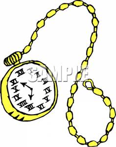 237x300 Golden Pocket Watch Clipart Picture