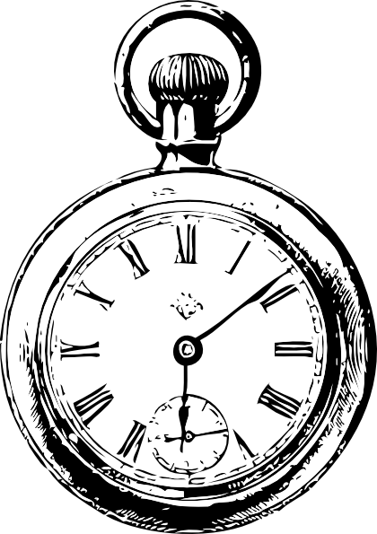 420x595 Pocket Watch Clip Art