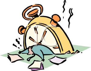 300x236 Pocket Watch Crushing A Businessman Clipart Picture