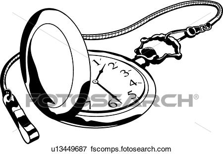 450x311 Clip Art Of Pocket Watch U13449687