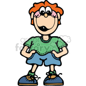 300x300 Royalty Free A Smiling Boy With His Hands In His Pockets Wearing