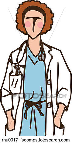 237x470 Stock Illustration Of A Female Doctor In A White Coat