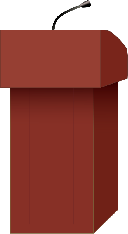 439x800 Free Clipart Speaker's Podium J Alves